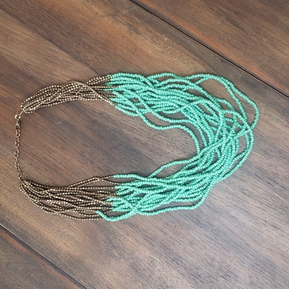 Multi Strand Beaded Necklace - Picture 2 of 4